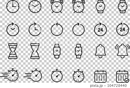 Time line drawing icon set 104728440