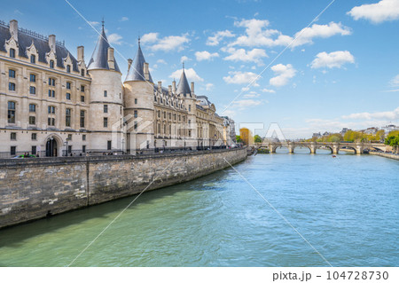 The Conciergerie - former courthouse and prison at river Seine in Paris, France The Conciergerie - former courthouse and prison at river Seine in Paris, France 104728730
