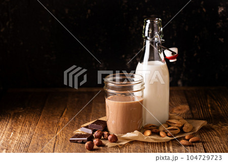 Homemade nut milk Homemade nut milk 104729723