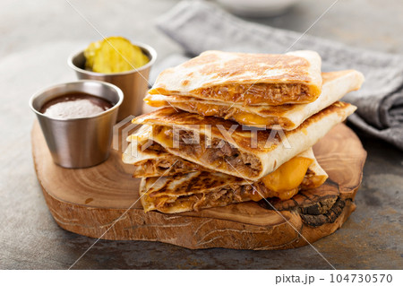 Pulled pork quesadillas Pulled pork quesadillas 104730570