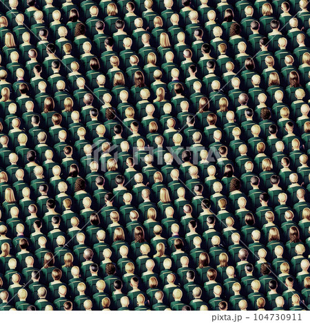 無限タイル／群衆・観客　3 104730911