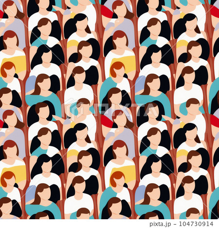 無限タイル／群衆・観客　6 104730914