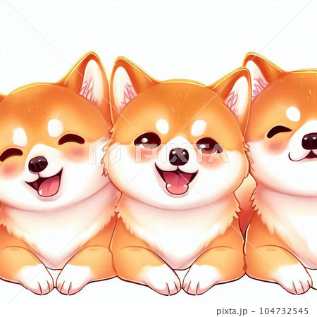 仲良し柴犬三兄弟4 仲良し柴犬三兄弟4 104732545