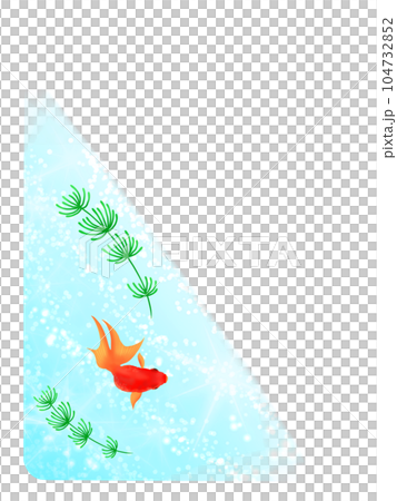 金魚優雅地游動夏日賀卡 金魚優雅地游動夏日賀卡 104732852
