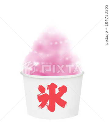 いちごのかき氷 いちごのかき氷 104733505