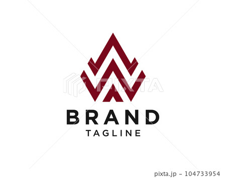 Logo Vector Abstract Initial Letter W. Flat Vector Logo Design Template Element 104733954