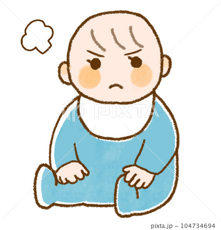 怒る赤ちゃんのイラスト 怒る赤ちゃんのイラスト 104734694