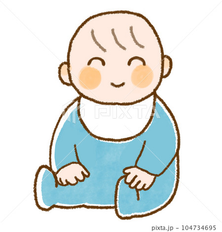 笑っている赤ちゃんのイラスト 笑っている赤ちゃんのイラスト 104734695