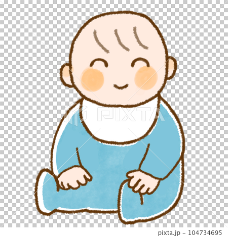 笑っている赤ちゃんのイラスト 笑っている赤ちゃんのイラスト 104734695