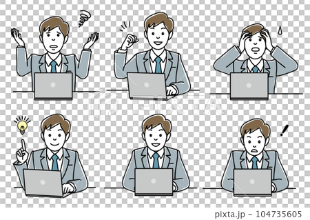 Suit men set for laptop 104735605