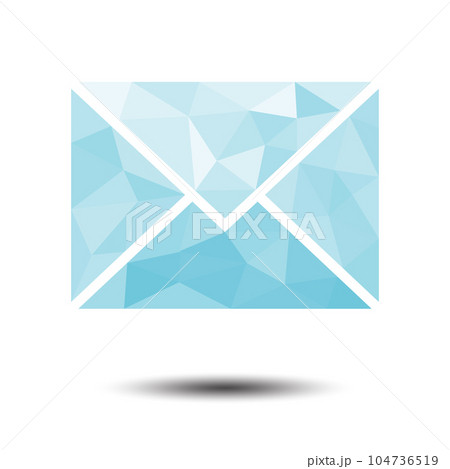 Polygon Envelope Mail Icon on white background 104736519