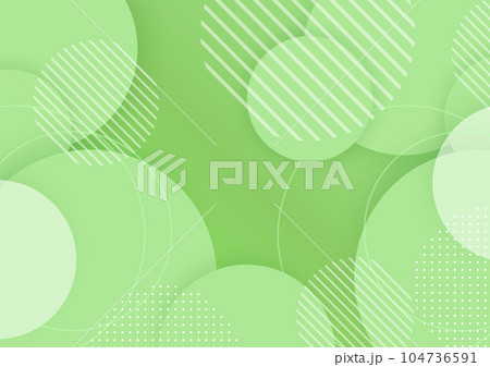 黄緑の円形ポップ背景	 104736591