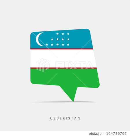Uzbekistan flag bubble chat icon 104736792