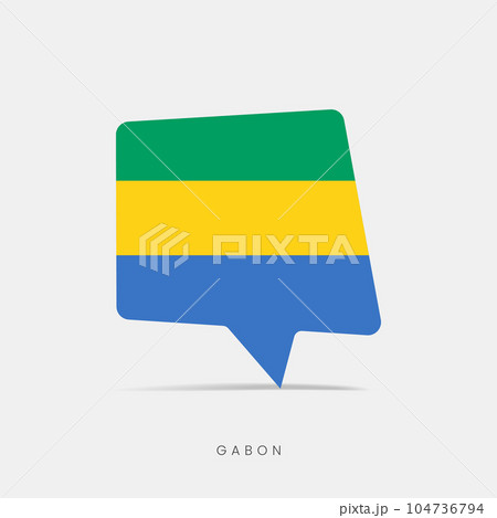 Gabon flag bubble chat icon 104736794