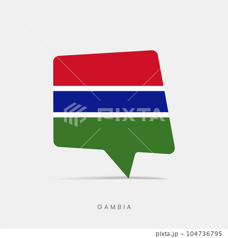Gambia flag bubble chat icon 104736795