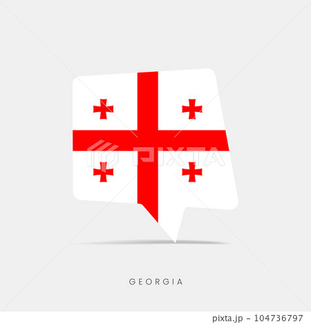 Georgia flag bubble chat icon 104736797
