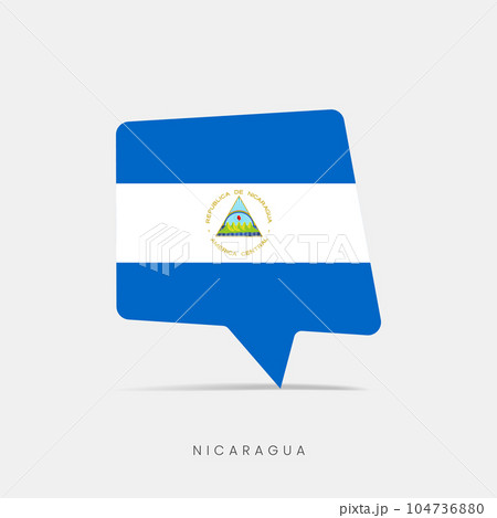 Nicaragua flag bubble chat icon 104736880