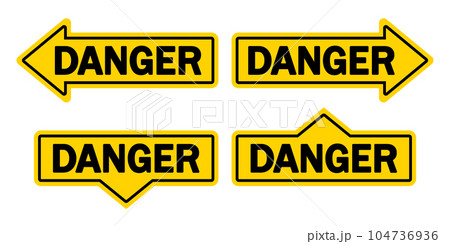 危険サイン矢印(DANGER Sign Arrow) 危険サイン矢印(DANGER Sign Arrow) 104736936