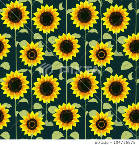 無限タイル／ひまわり　4 104736978