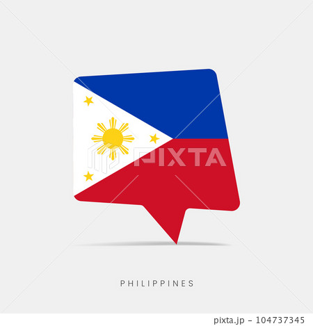 Philippines flag bubble chat icon Philippines flag bubble chat icon 104737345