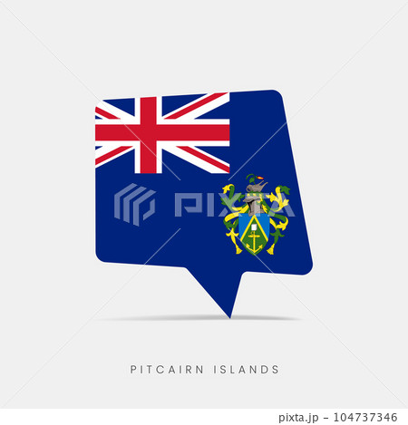 Pitcairn Islands flag bubble chat icon 104737346