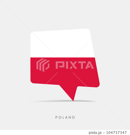 Poland flag bubble chat icon Poland flag bubble chat icon 104737347