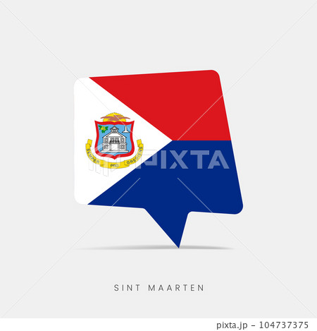 Sint Maarten flag bubble chat icon 104737375