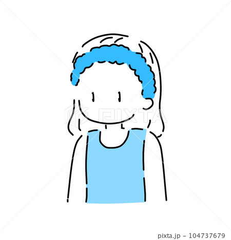 ヘアバンドをしている女の子 104737679