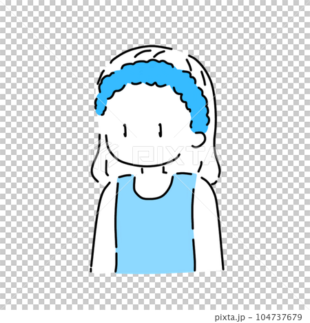 ヘアバンドをしている女の子 104737679