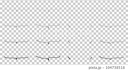 可愛的手寫下劃線語音氣泡集黑色 可愛的手寫下劃線語音氣泡集黑色 104738518
