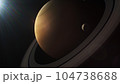 Illustration animation of Saturn and its moon 104738688