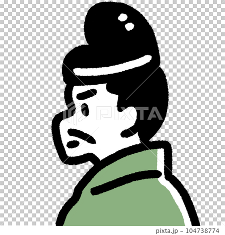 歷史貴族_天皇_曾我馬子的簡單上半身彩色插畫漫畫 歷史貴族_天皇_曾我馬子的簡單上半身彩色插畫漫畫 104738774