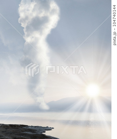 A pillar of cloud leads the Jewish people across the desert across the sea 104740144