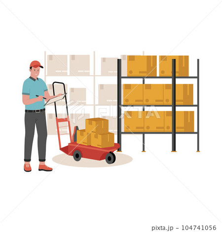 Inventory management vector illustration. Illustration for website, landing page, mobile app, poster and banner. Trendy flat vector illustration 104741056
