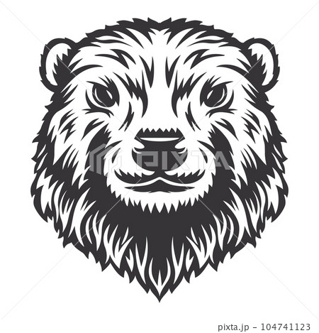 beaver head design lineart. Farm Animal. beaver logos or icons. vector illustration 104741123