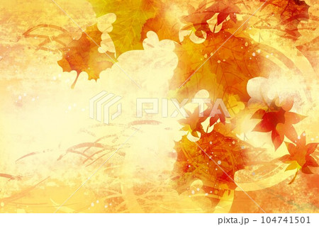 秋の紅葉をイメージした背景イラスト 104741501