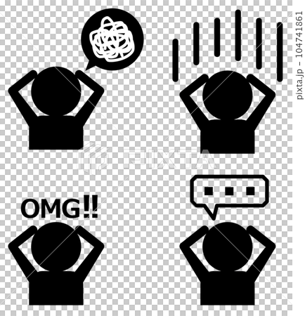 失敗や間違いをして絶望している人物のイラスト 104741861