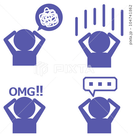 失敗や間違いをして絶望している人物のイラスト 失敗や間違いをして絶望している人物のイラスト 104741862