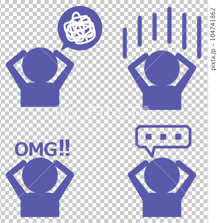 失敗や間違いをして絶望している人物のイラスト 失敗や間違いをして絶望している人物のイラスト 104741862