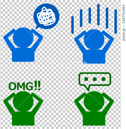 失敗や間違いをして絶望している人物のイラスト 104741863