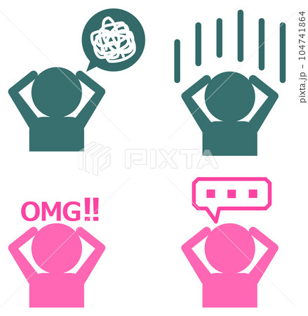 失敗や間違いをして絶望している人物のイラスト 失敗や間違いをして絶望している人物のイラスト 104741864