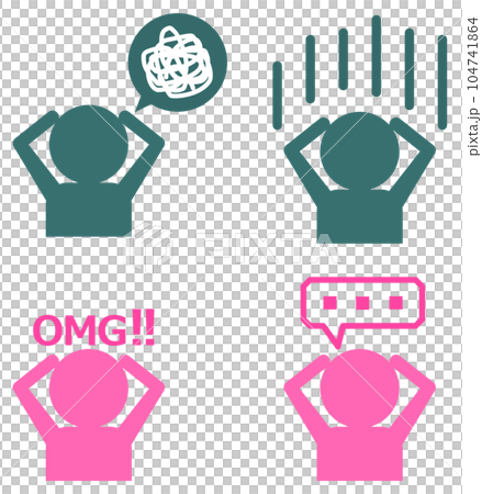 失敗や間違いをして絶望している人物のイラスト 失敗や間違いをして絶望している人物のイラスト 104741864