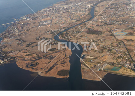 魚の顔の様な浸透実験池　千葉 104742091