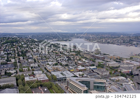 Aerial view of city of Seattle - Seattle, WA - USA Aerial view of city of Seattle - Seattle, WA - USA 104742125