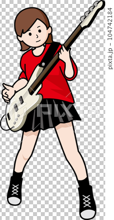 girl playing bass 104742184