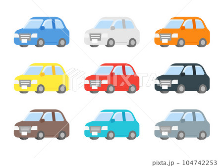 様々な色の自動車 様々な色の自動車 104742253