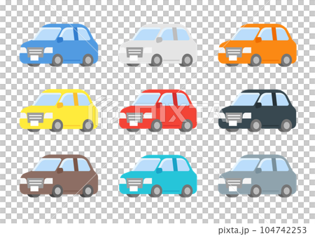 様々な色の自動車 様々な色の自動車 104742253