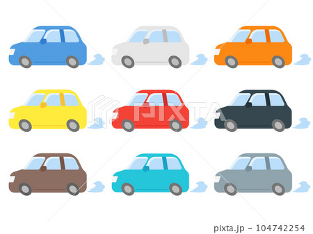 様々な色の自動車 104742254
