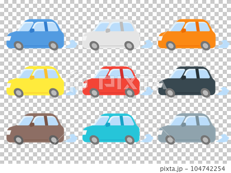様々な色の自動車 104742254