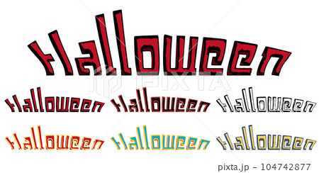 Halloweenの文字の素材セット 104742877